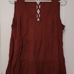 Torrid Deep Red Sleeveless Tank Top